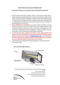 eclipse parcial de sol el viernes 20 de marzo de 2015