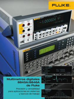 Cat&aacute;logo FLUKE 8845A/8846A
