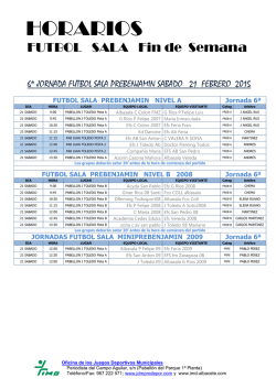 BIEN Horarios FUTBOL SALA FINDE 1415