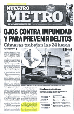 I OJOS CONTRA IMPUNIDAD . Y PARA PREVENIR DELITOS