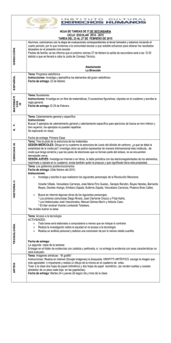 Tareas 3o de Secundaria