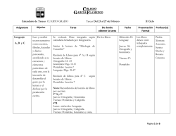 Cuarto grado del 23 al 27 de Febrero de 2015
