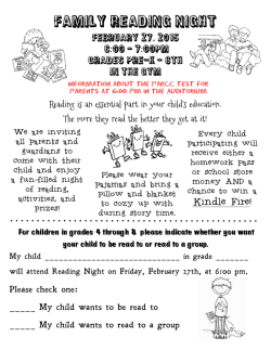 FAMILY READING NIGHT