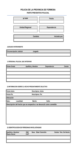 Modelo de Parte Preventivo Policial