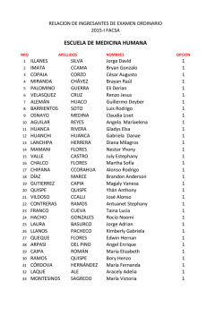 ESCUELA DE MEDICINA HUMANA