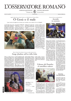 L`OSSERVATORE ROMANO