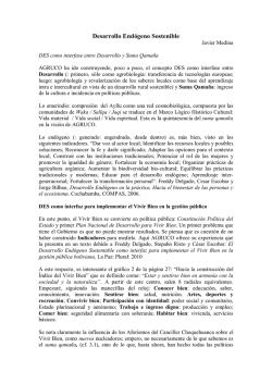 Desarrollo End&oacute;geno Sostenible