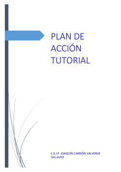 PLAN DE ACCI&Oacute;N TUTORIAL - CEIP Joaqu&iacute;n Carri&oacute;n Valverde
