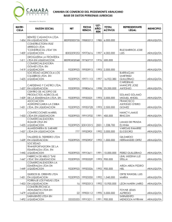 base de datos personas juridicas