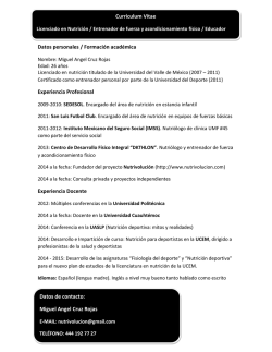 Datos personales / Formaci&oacute;n acad&eacute;mica