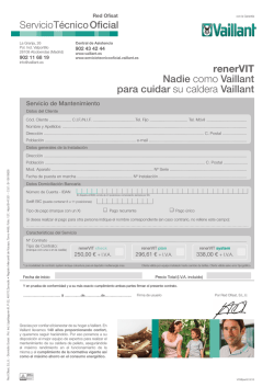 renerVIT Nadie como Vaillant para cuidar su caldera Vaillant