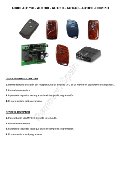 GIBIDI AU1590 - AU1600 - AU1610 - AU1680