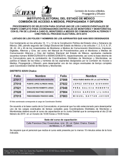 xxvii - Instituto Electoral del Estado de M&eacute;xico