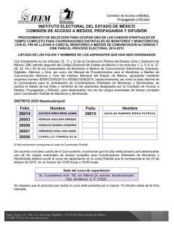 XXVI - Instituto Electoral del Estado de M&eacute;xico