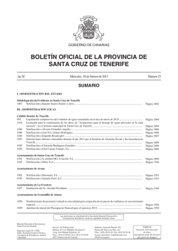 Bolet&iacute;n 023/2015, de fecha 18/2/2015