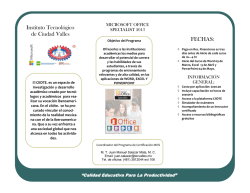 Instituto Tecnol&oacute;gico de Ciudad Valles FECHAS: