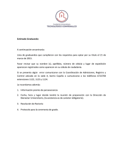 Lista de Graduandos IIP-2014 - Fundaci&oacute;n Universitaria