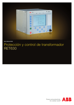 Protecci&oacute;n y control de transformador RET630