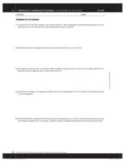 10 TEOREMA DE PIT&Aacute;GORAS TRI&Aacute;NGULOS
