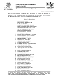 Lista de Admitidos - Instituto de la Judicatura Federal