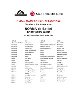 los cines - Gran Teatre del Liceu