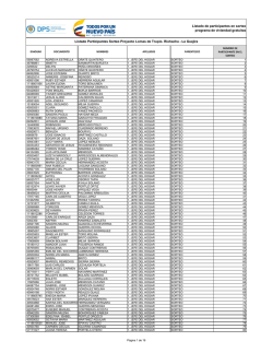 Listado Participantes Sorteo Proyecto Lomas de Trupio. Riohacha