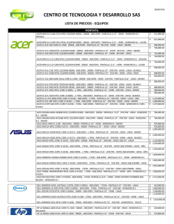 CENTRO DE TECNOLOGIA Y DESARROLLO SAS