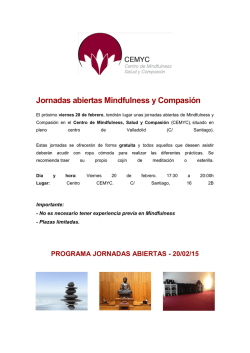 Jornadas abiertas Mindfulness y Compasi&oacute;n