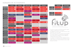HORARIO DE ACTIVIDADES