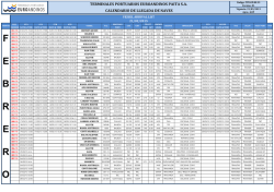 CALENDARIO DE LLEGADA NAVES 2015