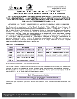 XX - Instituto Electoral del Estado de M&eacute;xico