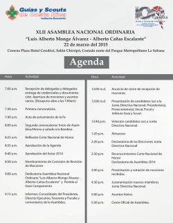 Agenda 2015 - Gu&iacute;as y Scouts de Costa Rica