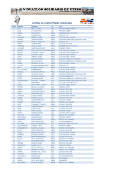 por dorsal - Federaci&oacute;n Aragonesa de Triatl&oacute;n