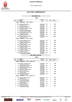 Control de Marcas ACTA DEL CAMPEONATO