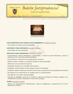 Bolet&iacute;n Jurisprudencial - Corte Suprema De Justicia
