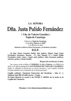 esquela - Funerarias del Occidente, SL