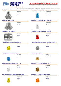 accesorios pulverizacion - Repuestos Agr&iacute;colas Pastor