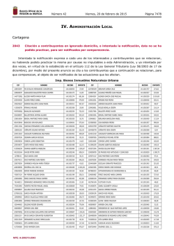 Citaci&oacute;n a contribuyentes en ignorado domicilio, o intentada la