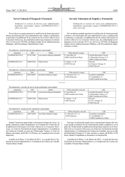 Servei Valenci&agrave; d`Ocupaci&oacute; i Formaci&oacute; Servicio Valenciano de