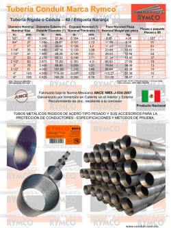 Tuber&iacute;a R&iacute;gida o C&eacute;dula-40 - Etiqueta Naranja