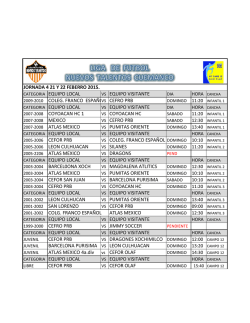 Programacion - Atlas Mexico Cuemanco
