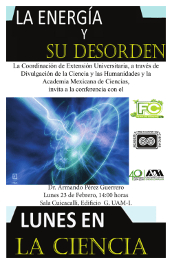 Dr. Armando P&eacute;rez Guerrero Lunes 23 de Febrero, 14:00 horas