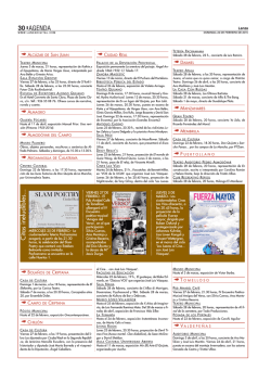 Citas ineludibles... 30 AGENDA