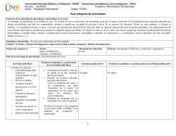 Gu&iacute;a Integrada de Actividades