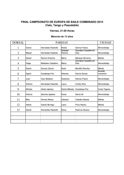 Final EUROPA B COMBINADO - 12 - Campeonato de Europa de Baile