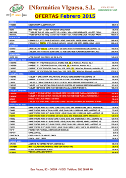 OFERTAS Febrero - Inform&aacute;tica Viguesa, SL