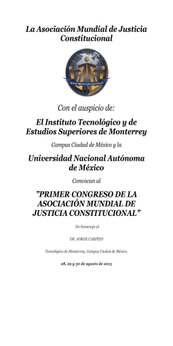 La Asociaci&oacute;n Mundial de Justicia Constitucional Con el auspicio de