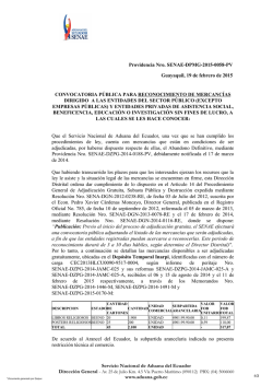 Servicio Nacional de Aduana del Ecuador www.aduana.gob.ec