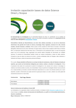 Invitaci&oacute;n capacitaci&oacute;n bases de datos Science Direct y Scopus
