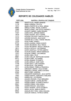 reporte de colegiados habiles - colegio quimico farmaceutico